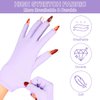 chemotex UV Nail Gloves, Professional UPF50+ Protection UV Gloves for Gel Manicures, Art Skin Care UV Gloves for Gel Nail Lamp, Fingerless Gloves for Protect Hands from Harm, Purple