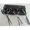 5.5" Professional Barber Razor Edge Paper Coated Zabera Hair Cutting and Texturizing Shears Scissors Set+case