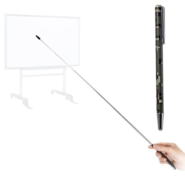 Telescopic Teachers Pointer,Teaching Pointer Stick for Classroom,Metal Hand Retractable Pointer Extended Length 25Inch, Handheld Presenter Whiteboard Pointer (Army Green Digital)