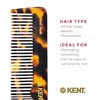 Kent 16T Fine Tooth Comb and Wide Tooth Comb Handmade Styling Comb - Beard Comb and Hair Comb, Mens Hair Comb, Mustache Comb, and Comb for Women - Hair Styling and Detangling Comb Detangler Comb