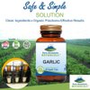 Pure Mountain Botanicals Garlic Pills - Kosher Vegan Capsules with 500mg Organic Garlic Allium Sativum Supplement