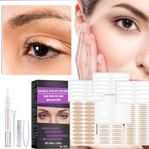 4 Sets of Options-630PCS Eyelid Tape,Most complete Double Eyelid Tape.Uneven, Mono-Eyelids, Big Eye Tools With Fork Rods & Tweezers.
