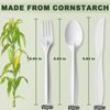 150 Pcs compostable utensils set Eco-friendly Heavy Duty Utensils (50 Forks, 50 Spoons, 50 Knives) Compostable Cutlery Set Biodegradable Utensils disposable silverware for party BBQ, Picnic Daily Use