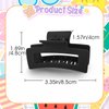 WLLHYF 3.5 Inch Square Hair Claw Clips Non-slip Matte Barrettes Strong Hold Jaw Hairpins Medium Banana Clamps Rectangle Hair Styling Accessories for Women Girls Thick Thin Hair (Black)