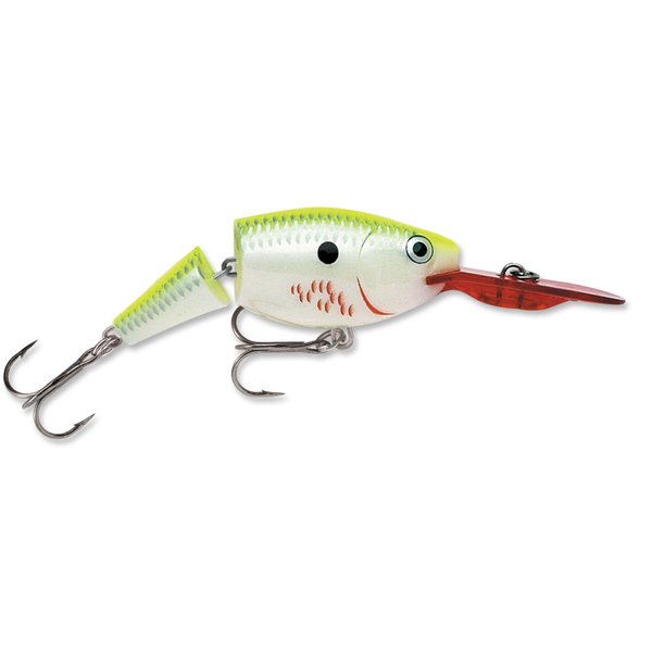 Rapala Jointed Shad Rap 05 Fishing lure (Bleeding Chartreuse Shad, Size- 2)
