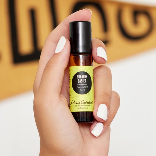 Edens Garden Breathe Easier Essential Oil Blend, 100% Pure & Natural Premium Best Recipe Therapeutic Aromatherapy Essential Oil Blends, Pre-Diluted 10 ml Roll-On