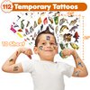 Generic 112 PCS Fishing Temporary Tattoos - Fish Themed Stickers for Kids Birthday Party Supplies, Decorations, Favors and Prizes - Cute Gifts for Boys and Girls, Blue