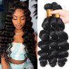 10A Human Hair Bundles Brazilian Loose Wave 3 Bundles 100% Unprocessed Virgin Remy Human Hair Loose Wave Bundles Loose Wave Human Hair Weave Bundles Natural Color Remy Human Hair Extensions