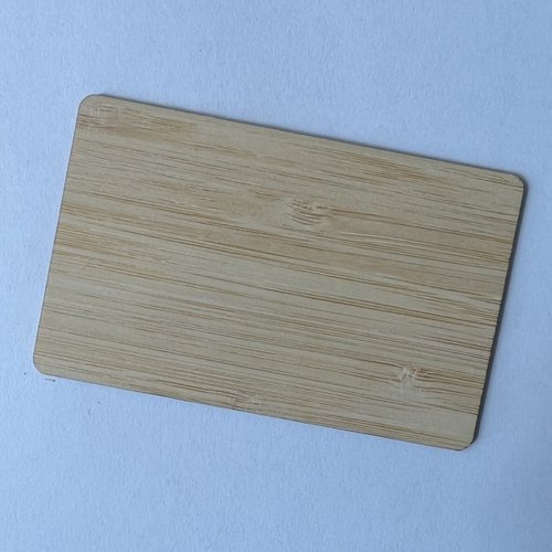 YARONGTECH NTAG215 NFC eco-friendly Wooden Card Work with TagMo and Amiibo for All NFC-Enabled Smartphones and Devices (Pack of 2) (Bamboo)