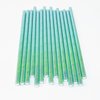 Ipalmay Sparkle Foil Green Mermaid Cocktail Paper Straws, Disposable Biodegradable Drinking, 7.75 Inches, Pack of 100