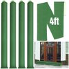 Threan 4 Pcs Long Canvas Sandbags Flood Protection Thickened Reusable Sand Bags Rain Wind Flood Barrier with Elastic Band Water Barrier Tube Sandbags for Door Rain Water Flood Control, Green (4 ft)