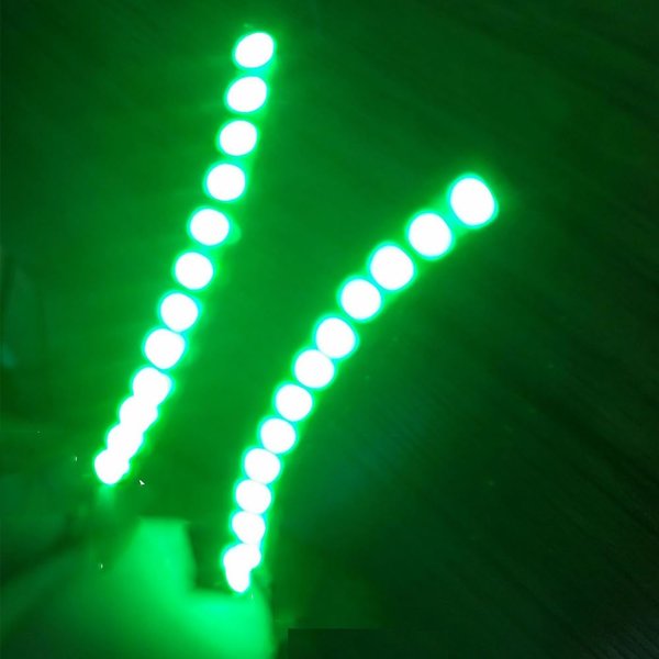 ZCLYHT LED Luminous Eyelash Lamp, Flashing Fake Eyelash Night Lights, False Eyelashes Non Grafting Halloween 6 Colors to Choose From (Green)