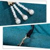 Foyte 1920's Flapper Headband Pearl Peacock Black Feather Head Bands Jewelry Leaf Rhinestone Headpiece Costume Accessories for Women and Girls (Black Feather)