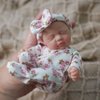 Newtotlove 7" Mini Silicone Baby, Reborn Baby Dolls Silicone Full Body Girl, Realistic Newborn Baby Doll Real Life Miniature Baby Doll with Feeding Accessories & Gift Box