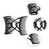 4 Pieces Stretchy Double Comb Hair Clip Adjustable Elastic Hair Comb for Thick Curly Hair Adjustable Majic Hair Clip Comb Hair Accessories(Coffee and Black)