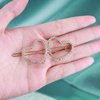 Iaceble Boho Crystal Heart Hair Clip Barrette Hollow Heart Hair Clips Cz Open Heart Side Clip Hairpin Gold Love Heart Hair Pins Clip Decorative Hair Accessories for Women and Girls Headdress