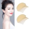 2PCS Women Lady Girls Soft Sponge Foam Hair Base Inserts Bump Up Hair Pads Stick Bun Maker Hair Styling Clip Hair Comb Braid Tool Hair Styling Accessories Beige