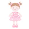 Onetoo First Baby Doll Cuddle Buddy Doll Soft Baby Doll Baby Dolls Plush Rag Doll Wear Kitty Costume PinkDress 14"（Milly Series）
