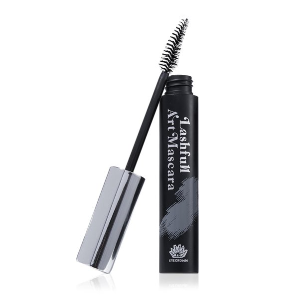 Makeheal Eyecrown Lashfull Art Mascara - Volumizing, Waterproof Mascara with Curved Wand for All-Day Curl - K-Beauty Essential (03 - Vanta Black)