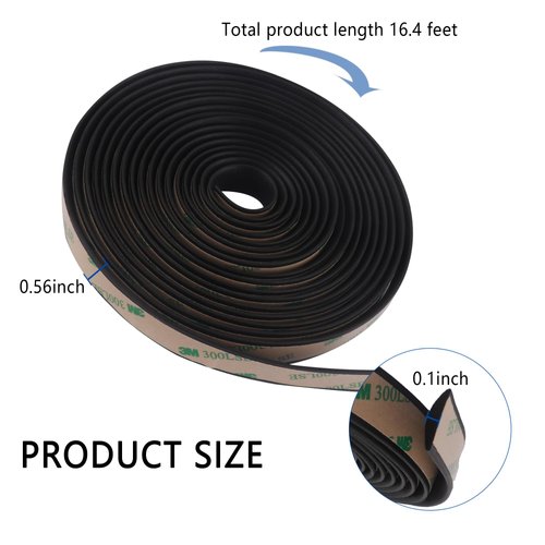 Car Windshield Seal Strip,Flexible Rubber Seal Strip Sunroof Seal Strip,Multifunctional Car Weather Stripping for Front & Rear Windshield,Sunroof,Small Window,Sliding Door(16.4Ft)