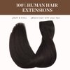 GOO GOO Wire Hair Extensions Human Hair, 2 Dark Brown Natural 18inch 95g, Invisible Wire Hair Extensions with Transparent, Seamless Fish Line Hairpiece