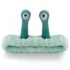SuPoo Green Snail Face Wash Headband Funny Skincare Spa Headband Cute Alien Puffy Makeup Headbands for Women Stretchy Antenna Eyes Hair Wrap Hair Band for Washing Face Hair Accessories