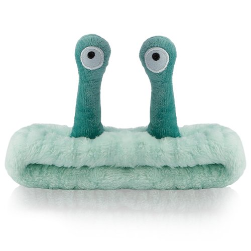 SuPoo Green Snail Face Wash Headband Funny Skincare Spa Headband Cute Alien Puffy Makeup Headbands for Women Stretchy Antenna Eyes Hair Wrap Hair Band for Washing Face Hair Accessories