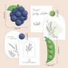 Oneleaf Creative Refrigerator Magnets - 3D Grape, Pea, Blueberry Figurines - Message Magnet, Bendable Eco-Friendly Soft Magnetic Stickers