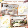 Geelin 180 Pieces Cheers Napkins Gold Cocktail Napkins Beverage Paper Napkins Disposable Bar Napkins for Wedding Reception Anniversary Birthday party Decorations, 5 x 5 Inch(50 Years)
