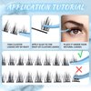 Lash Clusters 84 Pcs Cluster Lashes Eyelash Clusters DIY Cluster Eyelash Extensions Individual Lashes Thin Band & Soft (Frost,C-8-16mix)