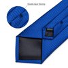 DiBanGu Men's Solid Royal Blue Ties Wedding Plain Necktie Pocket Square Cufflink Tie Clip Set