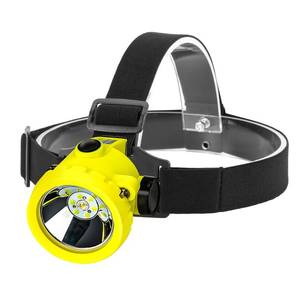 Hunting friends Safety Mining Headlamp Coal Miner Headlight Explosion Rroof Mining Light Led Waterproof Lamp BK2000 Rechargeable Coal Flashlight for Helmet Hard Hat Hunting Fishing (Yellow)