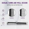 Feewala Combs Set, Classic Hair Comb, Fine and Wide Teeth, For Hairdressing, Grooming, Detangling, Sectioning, Teasing, 7 Inches, 4 Colors and 8 Pieces