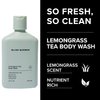 Blind Barber Lemongrass Tea Body Wash - Daily Sulfate-Free Body Wash for Men with Lemongrass Scent - Leaves Skin Clean & Hydrated - Paraben-Free, Cruelty-Free, No Artificial Dyes (12oz / 350ml)