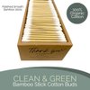 Beautiful Mind Organic Bamboo Cotton Swabs – Value Pack of 500 – Eco-Friendly, Biodegradable – Vegan, Non Plastic Qtips– Kraft Paper Box (Drawer Box)