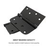 goldenwarm 3 Pack 4in Black Door Hinges Interior Door Hinges Black Matte 4 x 4 Inch with Square & Round Corners, Iron Material