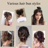 aforystanys Messy Bun Hair Piece Claw Clip Hair Bun Extension Black Curly Wavy Tousled Updo Hair Extensions Synthetic Chignon Buns Hair Pieces for Women