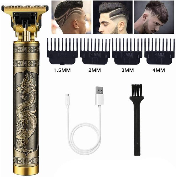 Professional Cordless Hair Trimmer, T-Blade Hair Clippers for Men, Zero Gapped Trimmer Rechargeable Beard Trimmer Edgers Clippers, 1600.0 Ounce