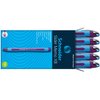 Schneider Slider Memo XB (Extra Broad) Ballpoint Pen, 1.4 mm, Light Blue Barrel, Violet Ink, Box of 10 Pens (150208)