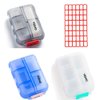 YEEHO Pill Case (3 Pack) - Portable Small Supplements Tablet Container Box with 10 Compartments - Medicine Capsule Vitamin Fold Flip Organizer Dispenser Holder Storage for Travel Trip Pocket Purse