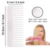 Wide Tooth Comb for Curly Hair Wet Dry Hair, No Handle Detangler Comb Styling Shampoo Comb (Light Coral,White)