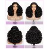 Arabella 6x6 Ready to Go Glueless Wigs Human Hair 280% Density Glueless Lace Front Wigs Human Hair Bouncy Curl Wave Wigs Human Hair Pre Cut Lace Pre Bleached Wig (20inch, 6X6 Bouncy Curl Wig)