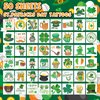 EMOME 50 Sheets Glitter Shamrock Tattoos Stickers, Individually Wrapped Glitter Irish Tattoo Stickers St Patricks Day Decorations Accessories, Glitter Temporary Tattoos for Kids St. Patrick's Day
