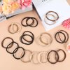 OHCISP Boho Hair Ties, 20 PCS of 4 Styles Cute Hair Bands for Thick or Thin Hair,No Damage Hair Tie Bracelets,Brown Elastic Hair Accessories for Girls and Women