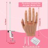 LIONVISON Practice Hand for Acrylic Nails, Realistic Silicone Nail Hand Practice, Flexible Fake Nail Mannequin Training Hand for Nail Practice, Acrylic Nail Art Practice Tool (with Visible Joints)