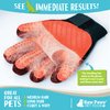 Raw Paws Grooming Gloves, 2 ct - Soft-Tip Pet Grooming Gloves for Dogs, Cats & Horses - Cat Deshedding Glove - Cat Gloves for Grooming - Dog Deshedding Glove - Cat Grooming Gloves - Dog Brush Glove