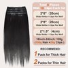 Clip in Hair Extensions Real Human Hair Clip ins 100% Brazilian Virgin Hair Straight PU Seamless Clip in Hair Extensions Human Hair Natural Black Hair for Women 100 Gram 6 Pcs 18 Inch