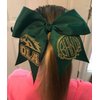 Cheer Bows Blue Cheerleading Softball - Gifts for Girls and Women Team Bow with Ponytail Holder Complete your Cheerleader Outfit Uniform Strong Hair Ties Bands Elastics by Kenz Laurenz (1)