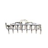 Generic Shiny silver textured metal hair claw clip for medium fine hair