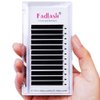 FADLASH Easy Fan Volume Lashes Multi Length Hybrid Volume Eyelash Extensions Black Self Fanning Lash Extensions Supplies (0.07-D, Camellia 10 11 12mm)